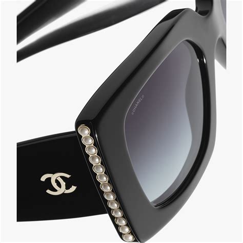 chanel white frame sunglasses|chanel sunglasses pearl on side.